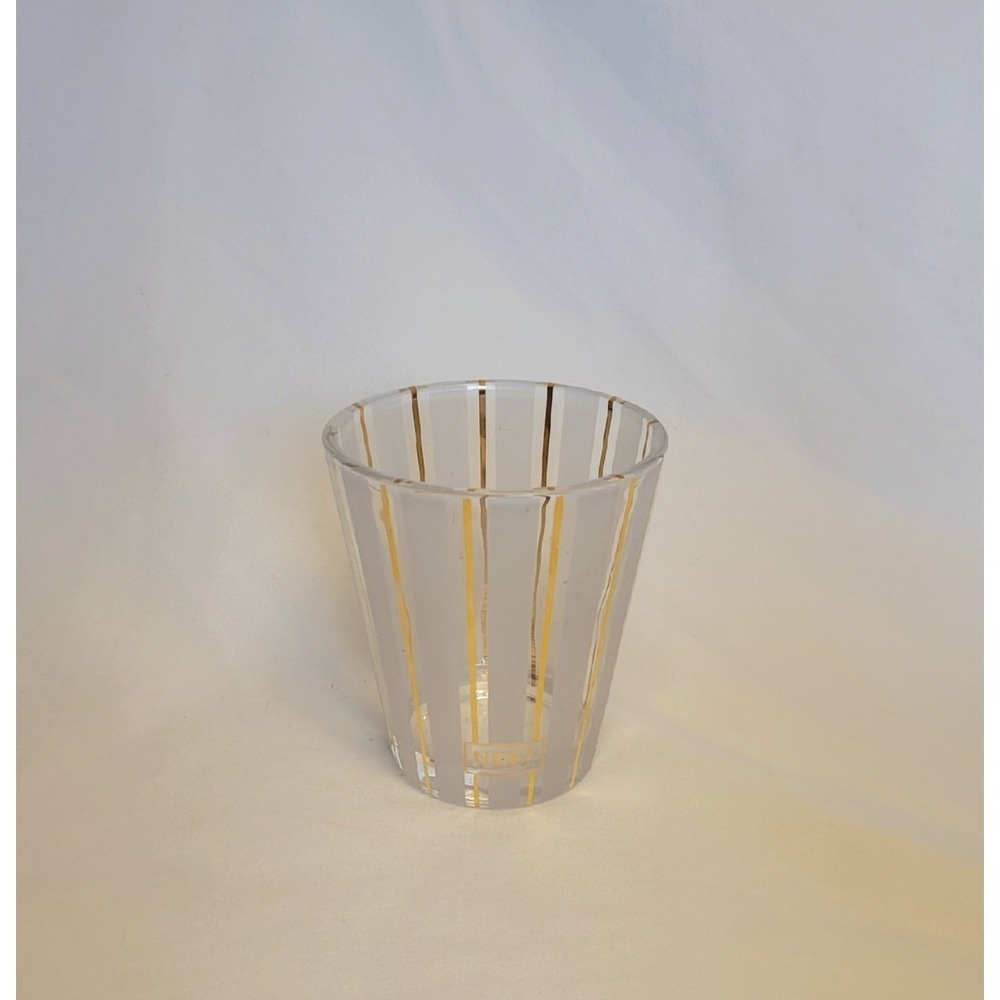 NEST Fragrances Empty Heavy Large Glass Tapered Candle Jar Frosted Stripe 8.1oz